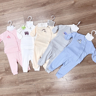 LULLABY Bộ quần áo cài lệch dài bo tay NH335M