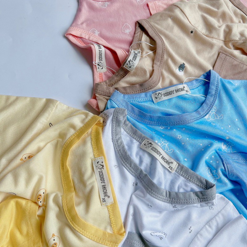 Bộ thun lạnh tay ngắn quần ngắn cho bé 5-18kg