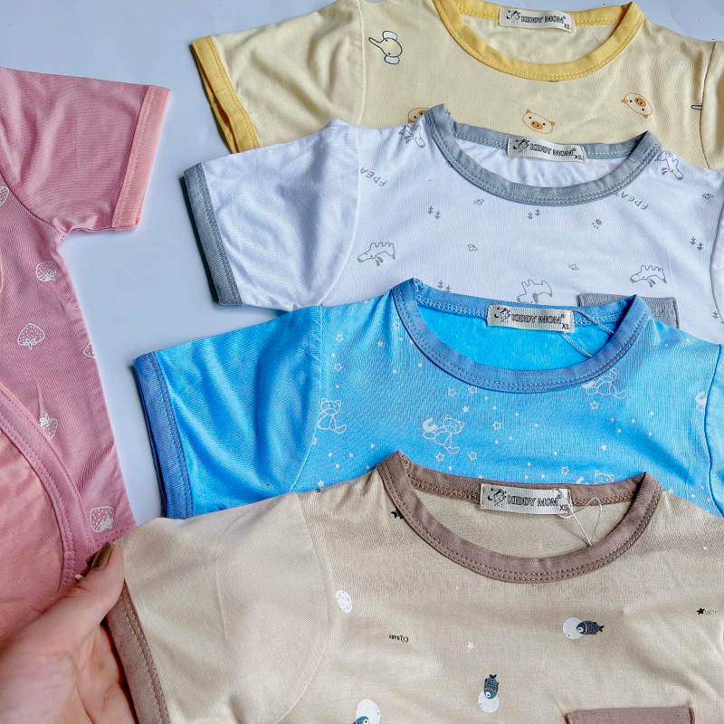 Bộ thun lạnh tay ngắn quần ngắn cho bé 5-18kg