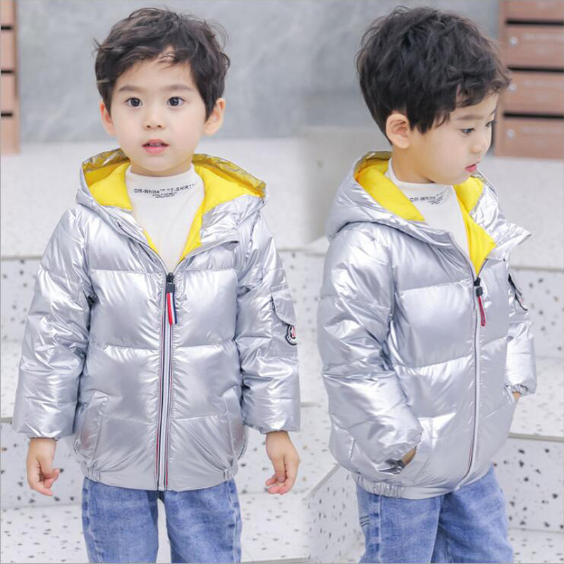 Áo khoác béo vải bóng cho bé trai và gái