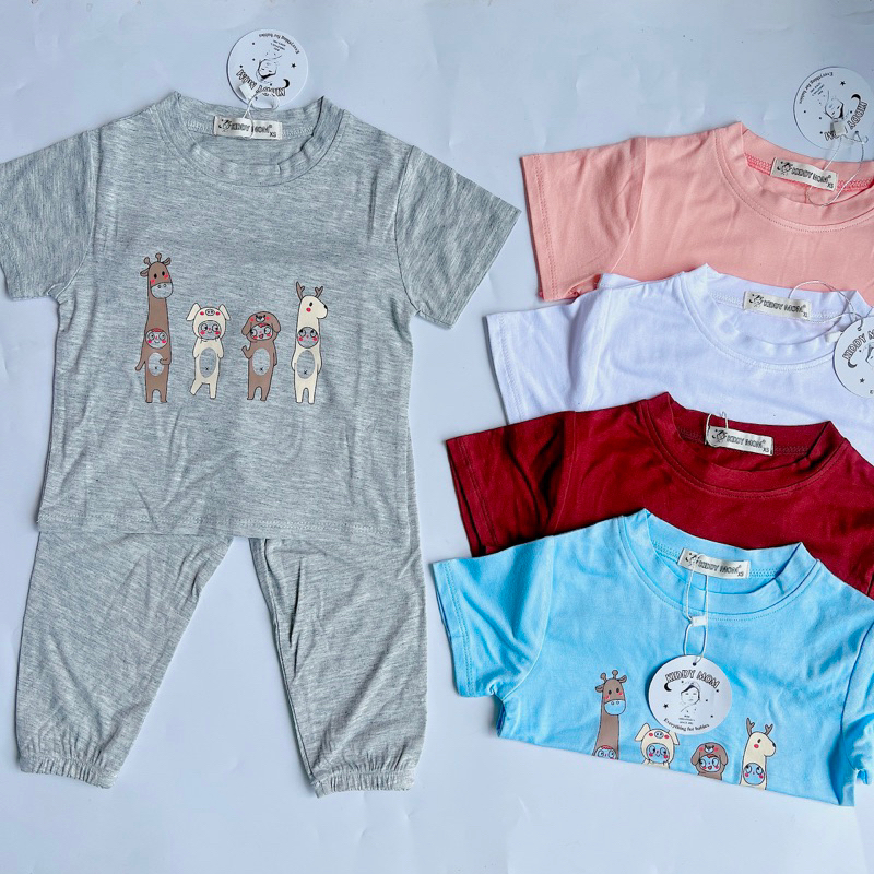 Bộ thun lạnh tay ngắn quần dài cho bé 5-18kg