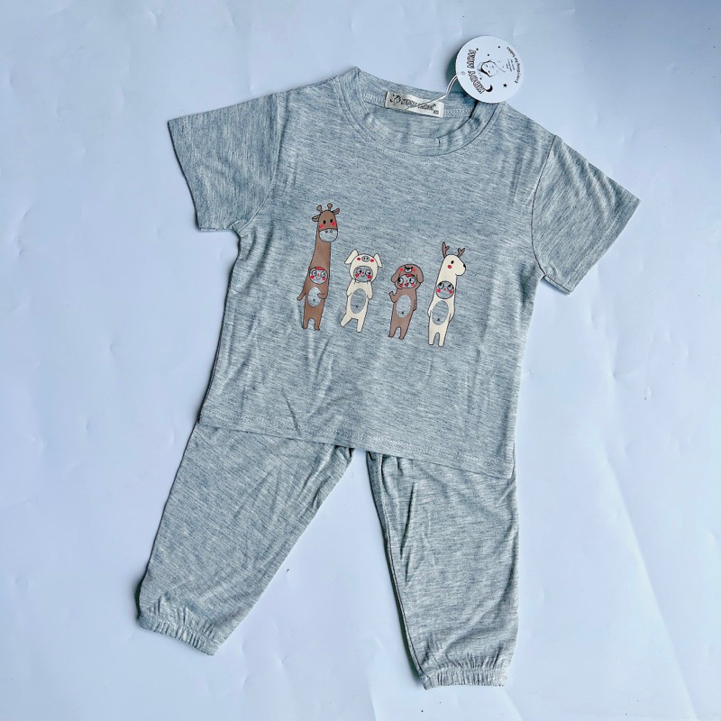 Bộ thun lạnh tay ngắn quần dài cho bé 5-18kg