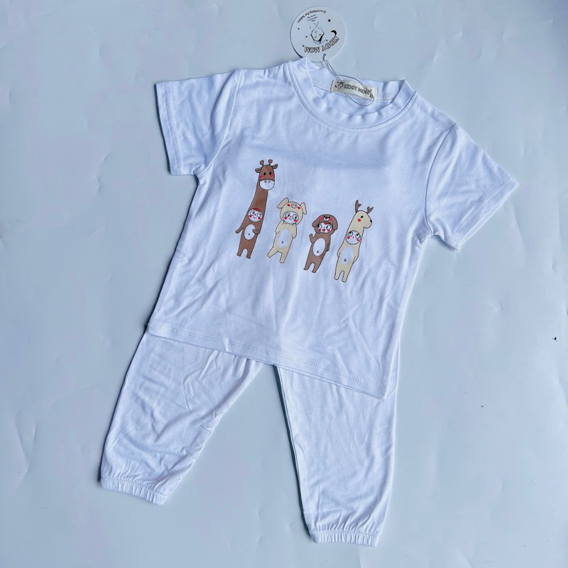 Bộ thun lạnh tay ngắn quần dài cho bé 5-18kg