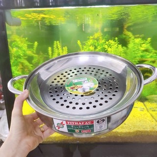 BỘ NỒI + XỬNG HẤP CÓ CHÂN INOX TITHAFAC