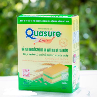 Bánh Bông Lan Quasure Light Cốm Bibica 126g - Thực phẩm dành cho người ăn kiêng, tiểu đường