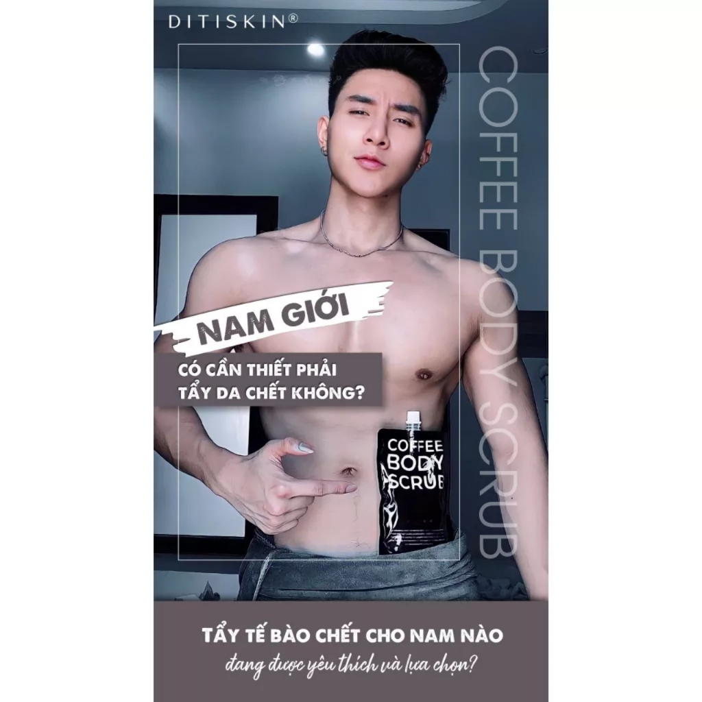 Combo Kem dưỡng trắng da 200g + Tẩy tế bào chết Cafe 250g Ditiskin