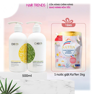 Dầu cặp collagen CHIKO phục hồi tóc hư tổn kích thích mọc tóc,dầu gội đa năng chính hãng 500ml