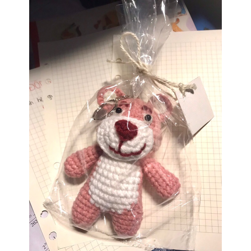 Móc khoá gấu dâu