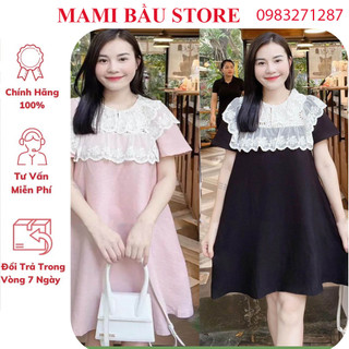 [V429] VÁY ĐẦM BẦU DỰ TIỆC CÔNG SỞ DÁNG TIỂU THƯ SANG CHẢNH-ĐẦM BẦU THIẾT KẾ BABAYDOLL DÁNG XUÔNG PHỐI
