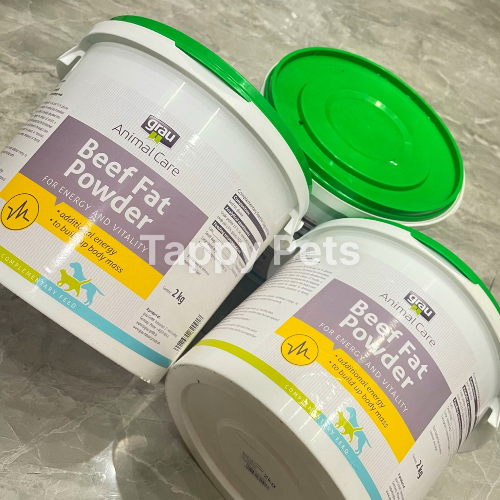 💥Lẻ 50g 100g - Bột Mỡ Bò GRAU RINDERFETT-PULVER Giúp Tăng Nọng, Bổ Sung Dinh Dưỡng Cho Chó/ Mèo