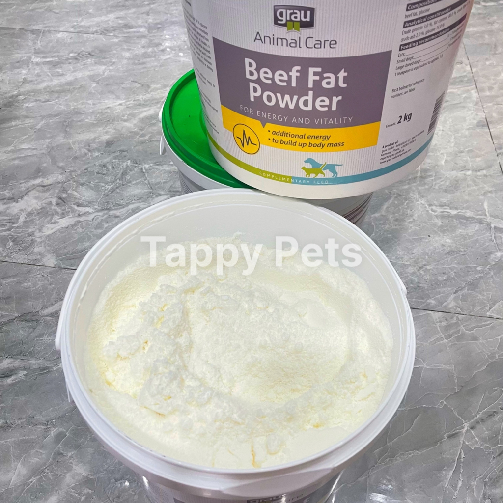 💥Lẻ 50g 100g - Bột Mỡ Bò GRAU RINDERFETT-PULVER Giúp Tăng Nọng, Bổ Sung Dinh Dưỡng Cho Chó/ Mèo