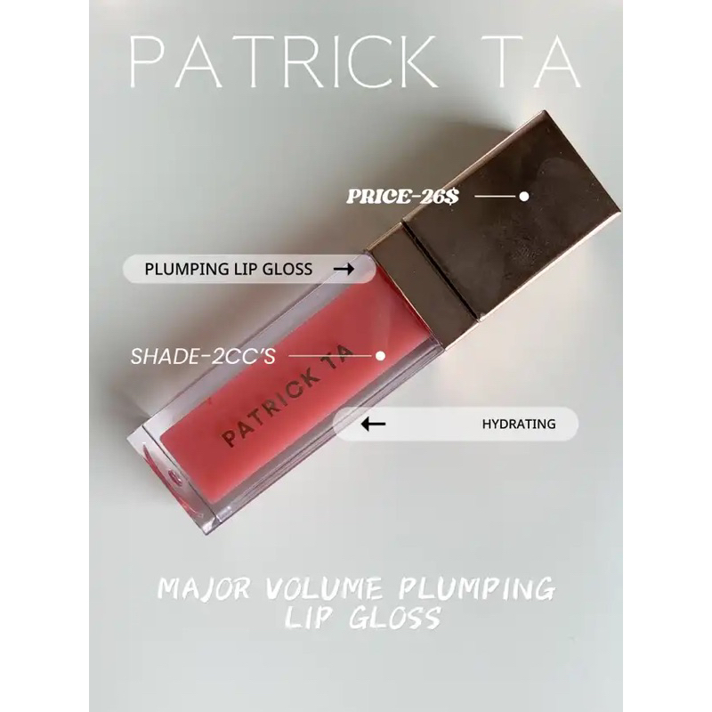 Son bóng dưỡng Patrick Ta Major Volume Plumping Gloss $26