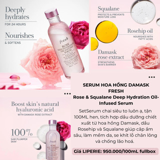 [Fresh] Serum hoa hồng Fresh Rose Oil-Infused Serum
