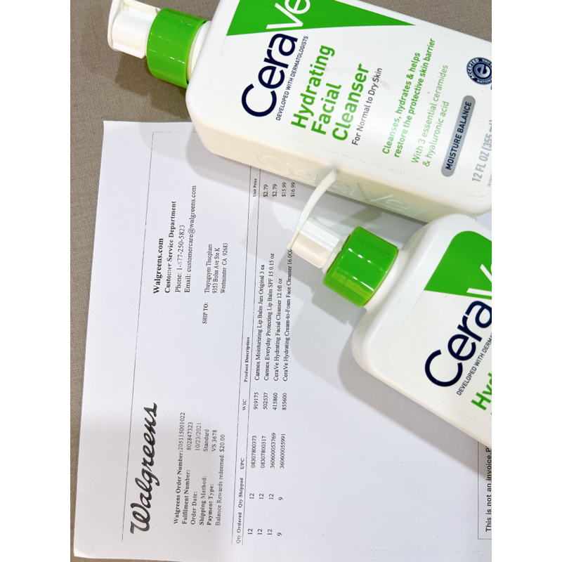 Sữa rửa mặt da khô CeraVe Hydrating Facial Cleanser 355ml