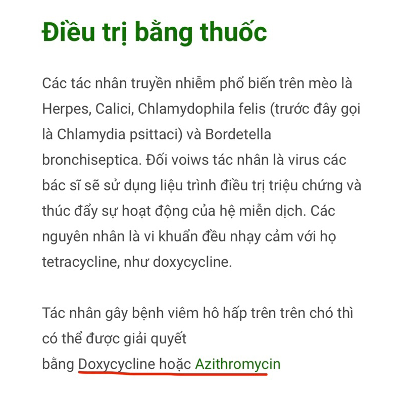 Respicure dùng cho chó mèo, chim gà hỗ trợ hô hấp trên