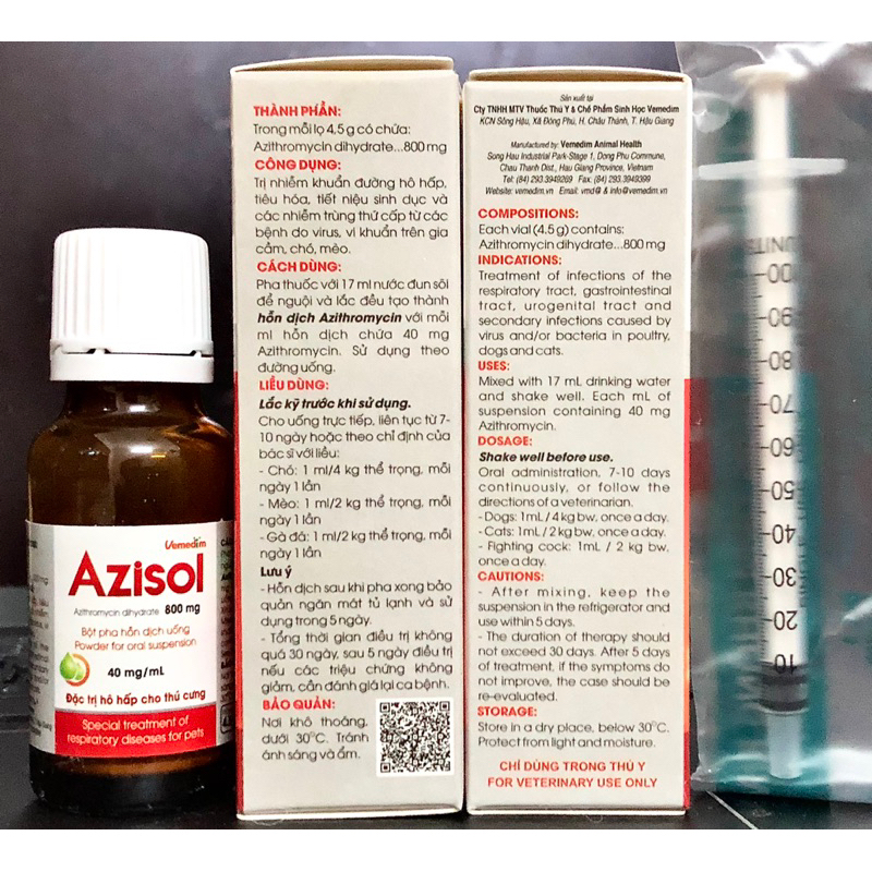 Respicure dùng cho chó mèo, chim gà hỗ trợ hô hấp trên