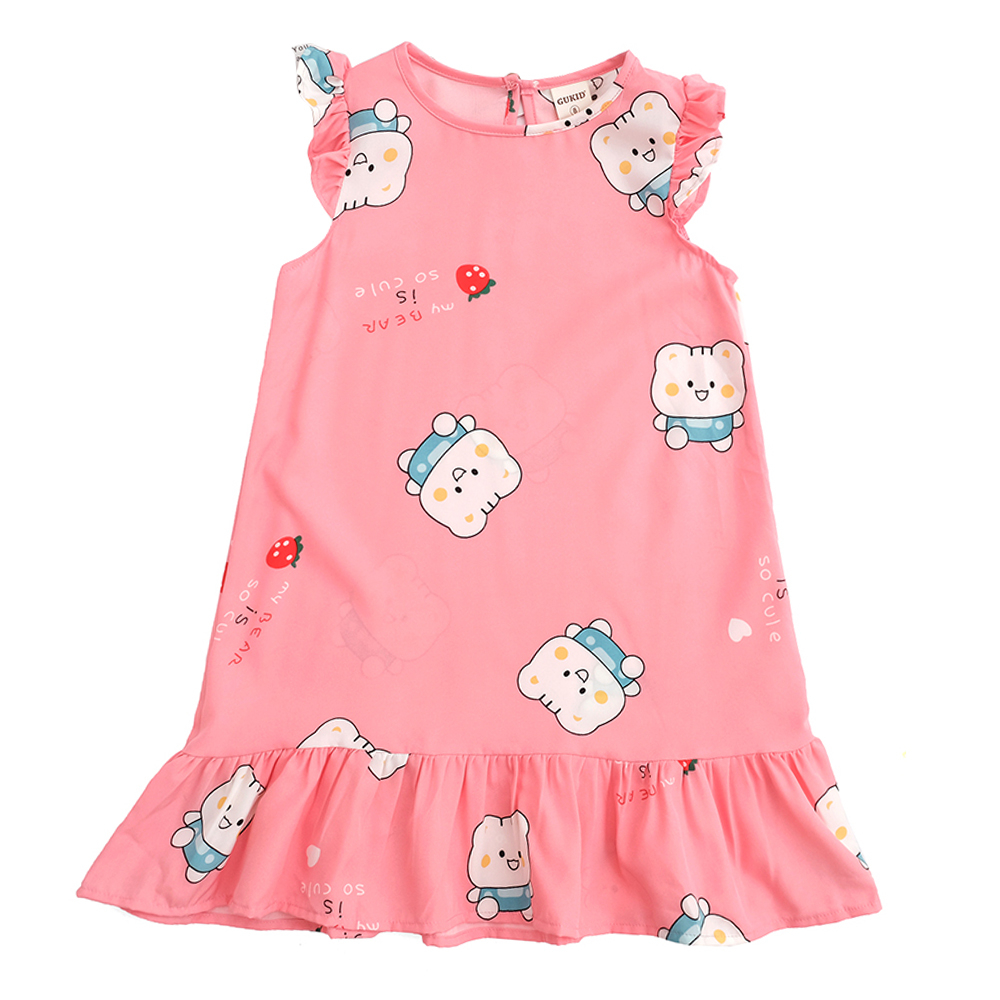 Váy Bé Gái từ 15 - 40 Kg hình in dễ thương - Chất liệu TOLE LẠNH