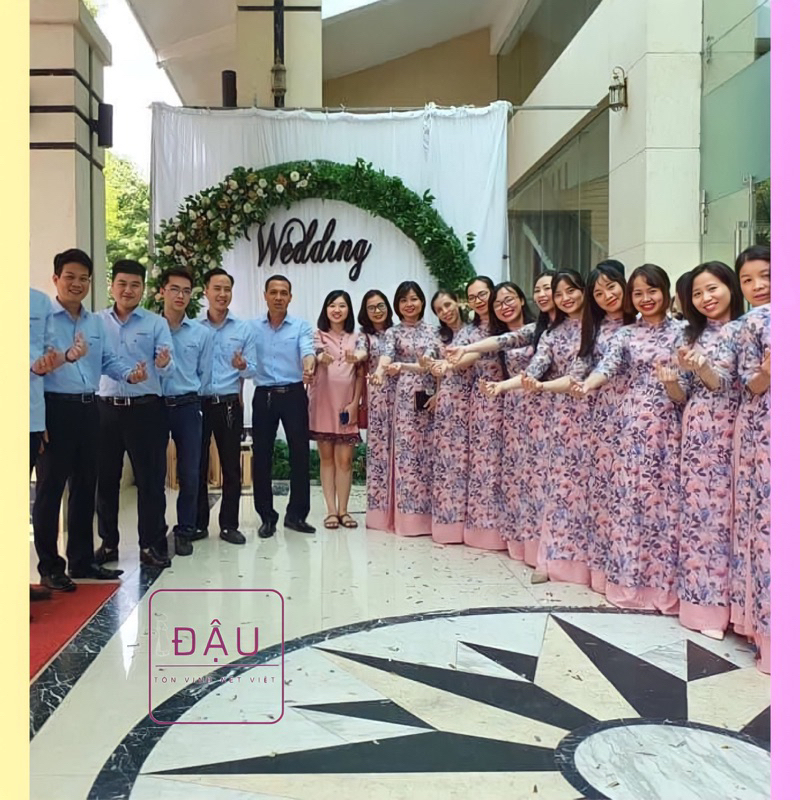 Áo dài cách tân nữ 4 tà hoa nhí