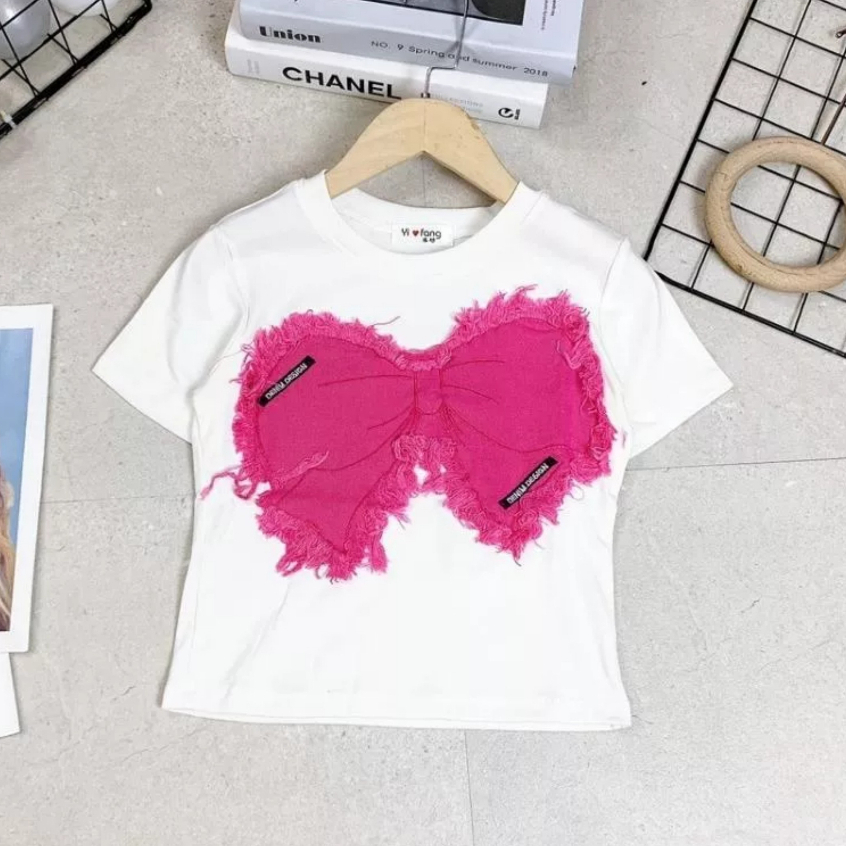 Áo Croptop nơ Kiểu Nữ Thun Ôm Body