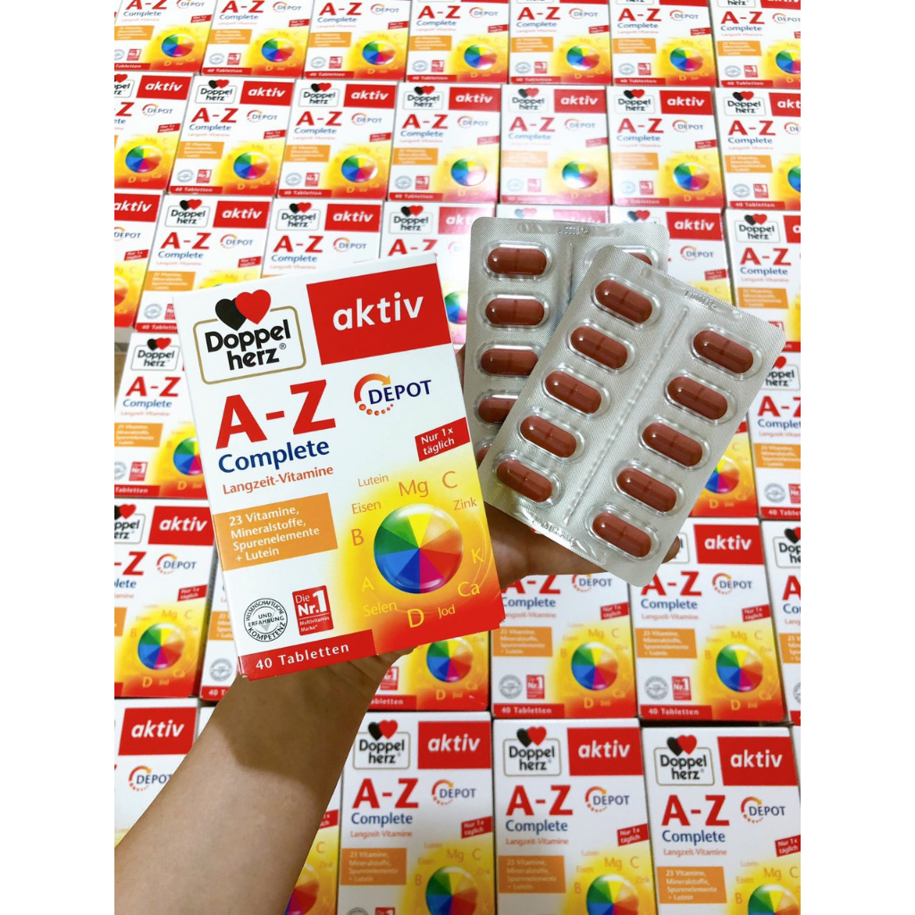 [DATE MỚI NHẤT] Vitamin tổng hợp A-Z Depot DoppelHerz của Đức Hộp 40 viên