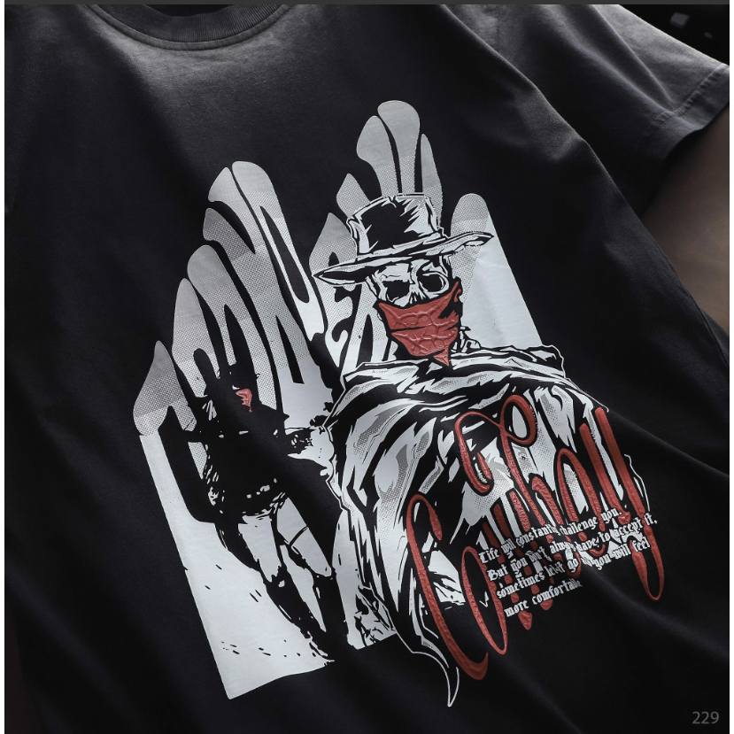 Áo thun nam ICDN Cowboy Wild West chất Cotton dày dặn mềm thoáng mát - ATID0229