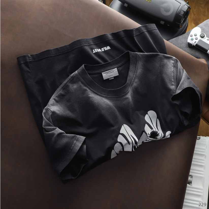 Áo thun nam ICDN Cowboy Wild West chất Cotton dày dặn mềm thoáng mát - ATID0229