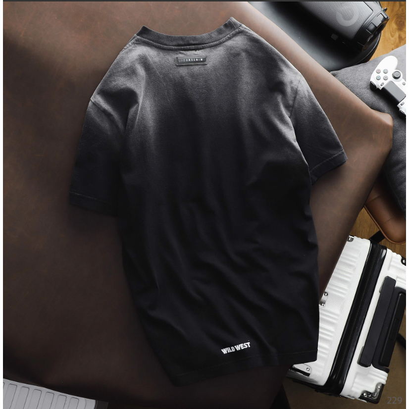 Áo thun nam ICDN Cowboy Wild West chất Cotton dày dặn mềm thoáng mát - ATID0229