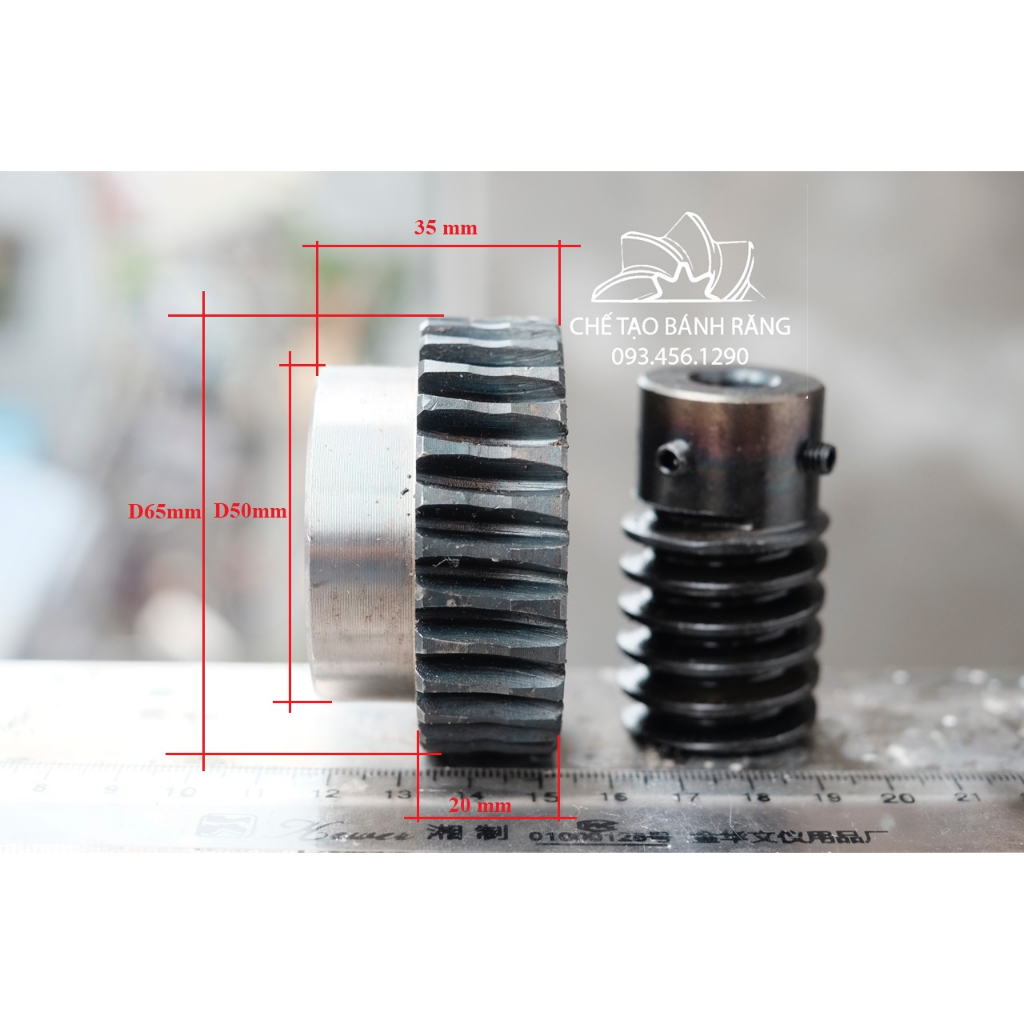 Bộ trục vít bánh vít Z30M2 tỷ lệ 1:30 vật liệu thép chất lượng cao, tôi tần số bề mặt răng