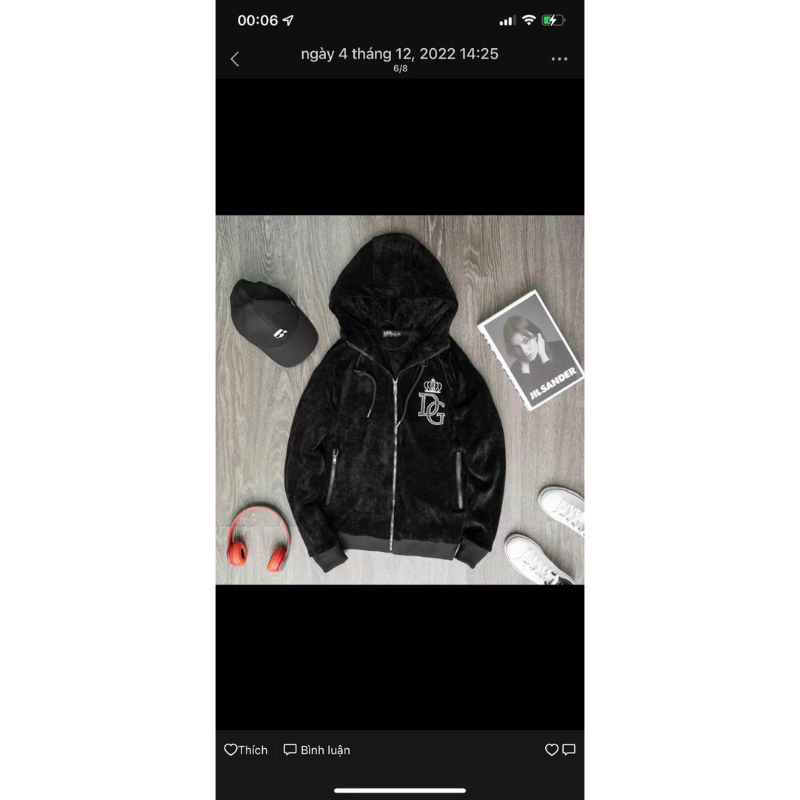 Áo vân nhung lv xọc kẻ gucci có nón có thể  tháo  rời  được  vân nhung  bên trong  lót lông