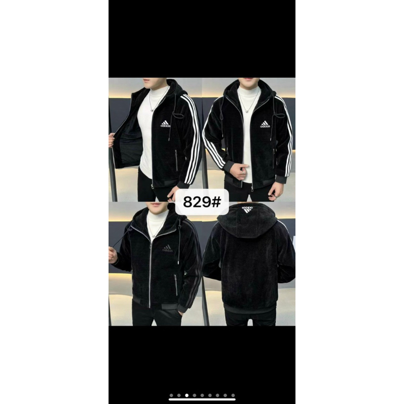 Áo vân nhung lv xọc kẻ gucci có nón có thể  tháo  rời  được  vân nhung  bên trong  lót lông