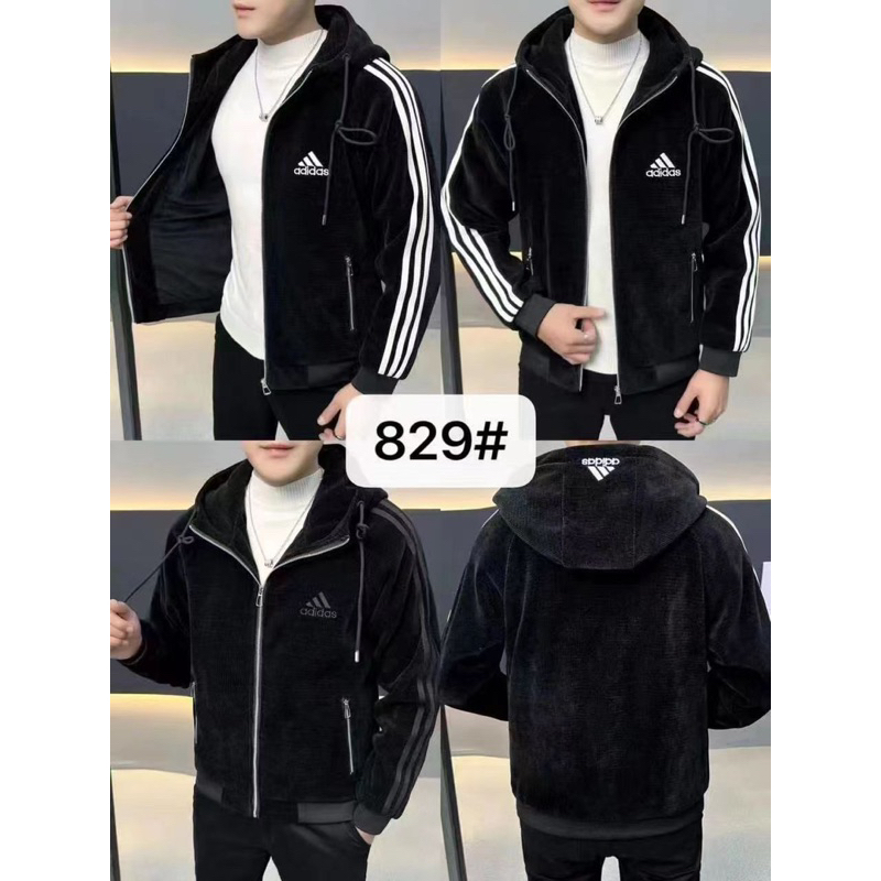 Áo vân nhung lv xọc kẻ gucci có nón có thể  tháo  rời  được  vân nhung  bên trong  lót lông