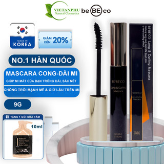 Mascara làm dài và cong mi lâu chôi chính hãng bebeco hàn quốc long & curling mascara
