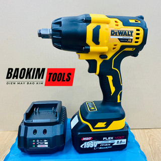 Máy siết bulong dùng pin không chổi than 199V DEWAT lực siết khủng 980NM tặng kèm 01 khẩu 22MM Ruột đồng 100%