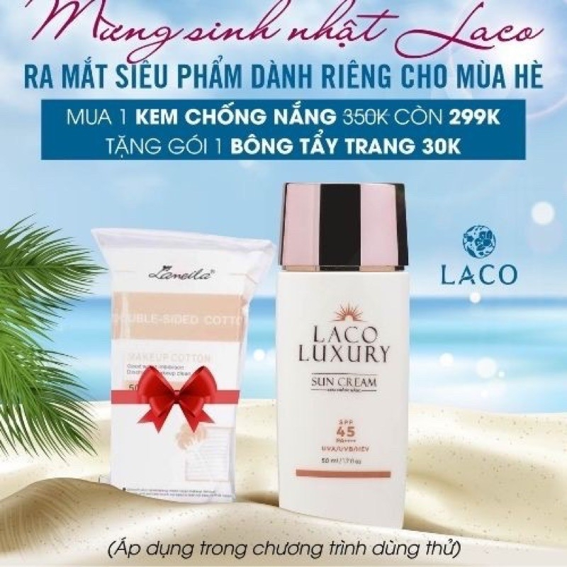 kem chống nắng laco luxury sun cream