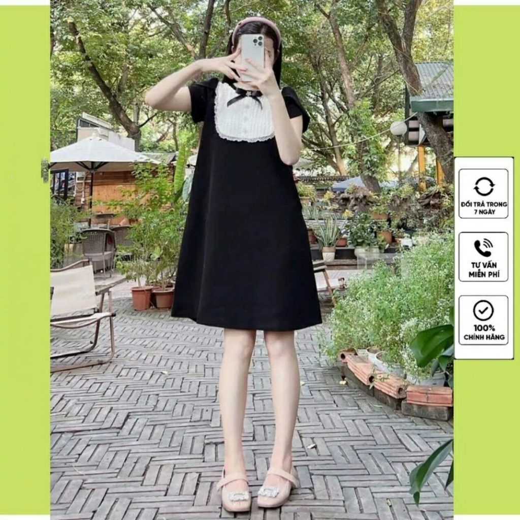 Váy Bầu Xuông Thời Trang Thiết Kế Công Sở Phối Nơ Đẹp Sang Chảnh