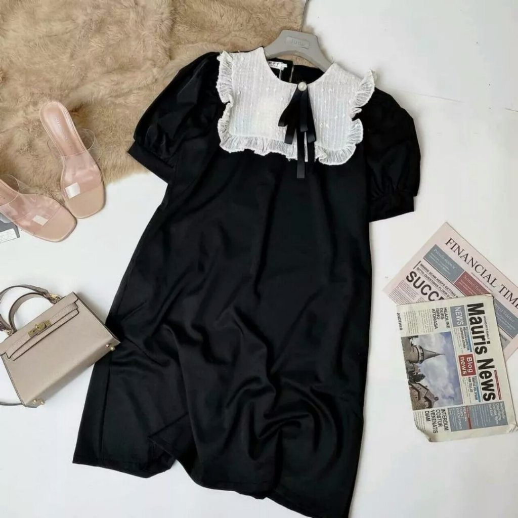 Váy Bầu Xuông Thời Trang Thiết Kế Công Sở Phối Nơ Đẹp Sang Chảnh