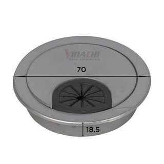 Nắp luồn dây điện tròn ghi - nắp luồn dây điện bàn làm việc