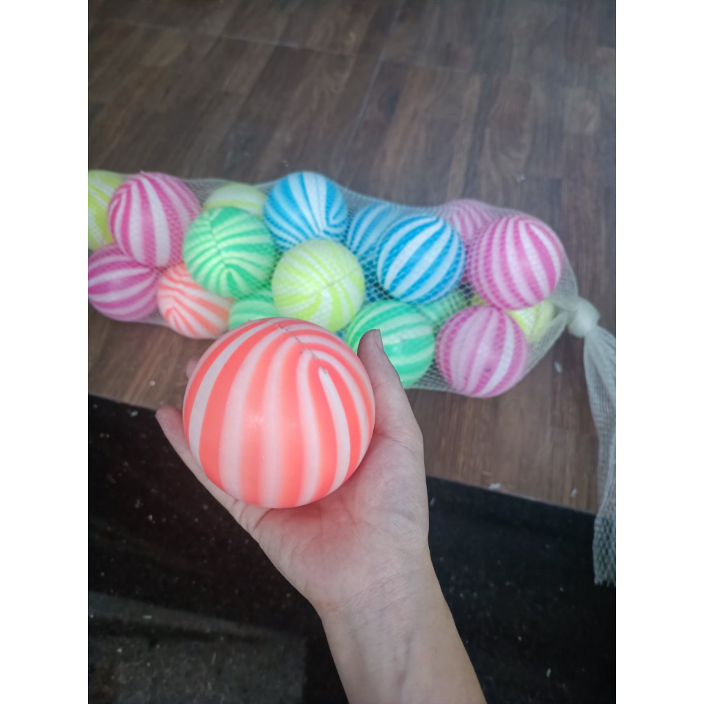 10 quả bóng nhựa cho bé nhiều màu, banh nhựa đường kính 8cm