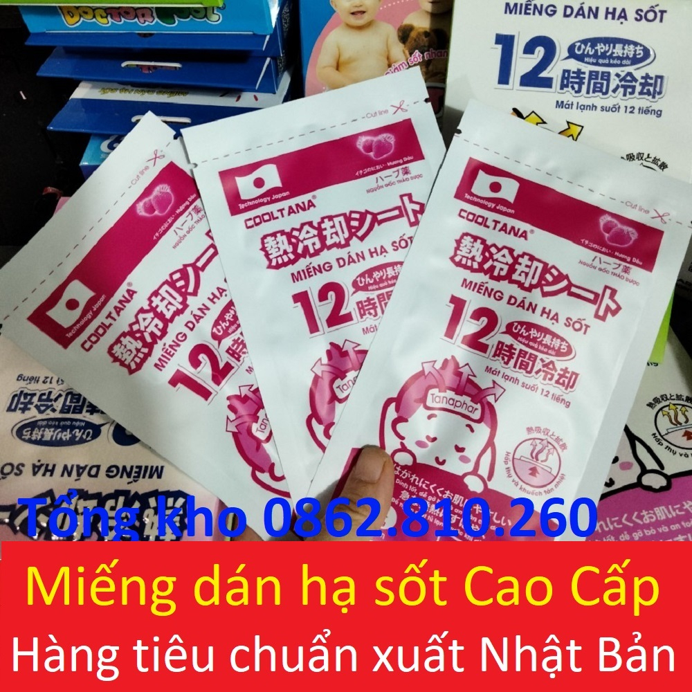 MIẾNG DÁN HẠ SỐT cooling sheet apple / doctor cool gel / Japan Technology cooltana doctorcool