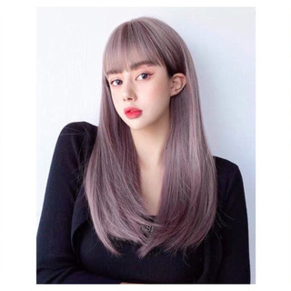 Tóc giả nữ cả đầu🌸FREESHIP🌸Tóc giả nguyên đầu thẳng tím cao cấp 8037