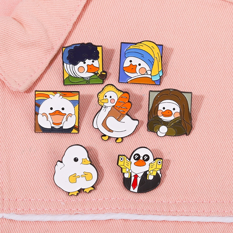Pin cài áo vịt trắng cosplay nhân vật film tác phẩm tranh nổi tiếng thế giới