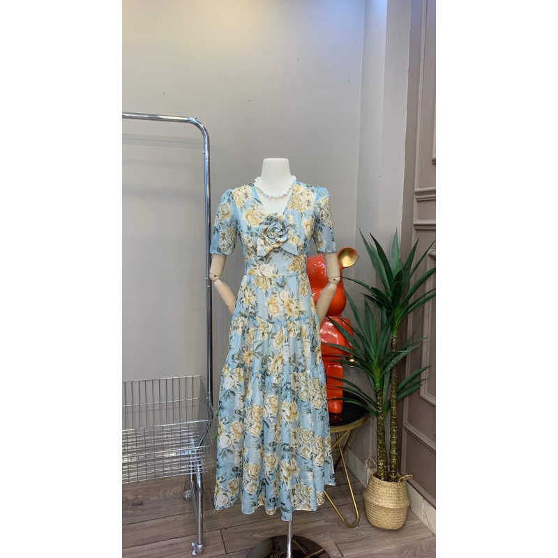 Đầm hoa lụa tơ non