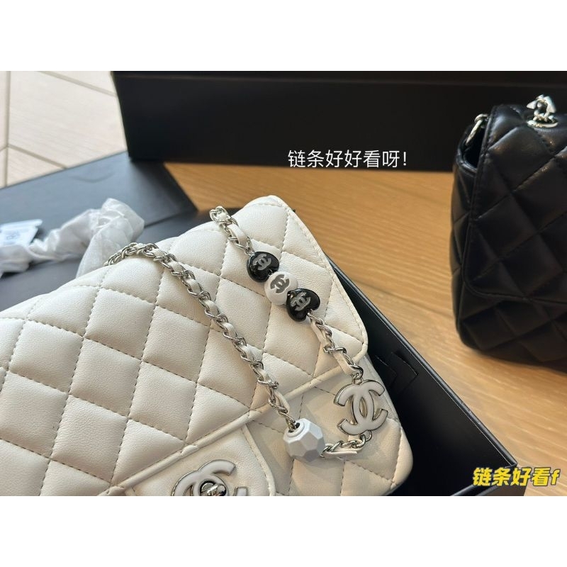 Túi xách dành cho nữ C.N sz19cm mini dây xích gắn charm da mịn kèm hộp nam châm