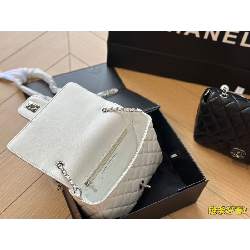 Túi xách dành cho nữ C.N sz19cm mini dây xích gắn charm da mịn kèm hộp nam châm