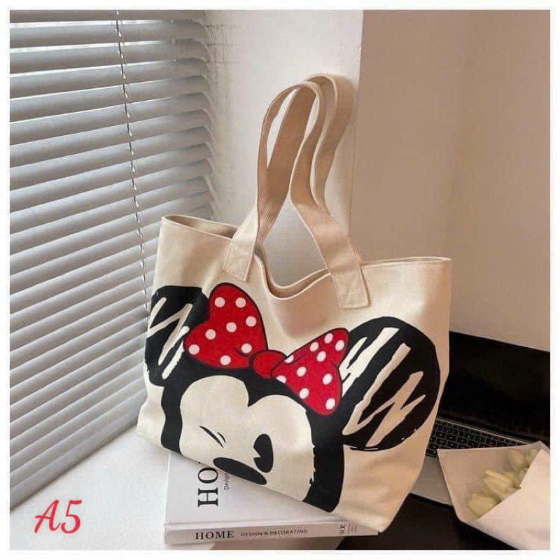 🌸free ship🌸túi tote phong cách Nhật Bản Hàn Quốc siêu lớn đựng sách túi học sinh vải nữ đeo vai