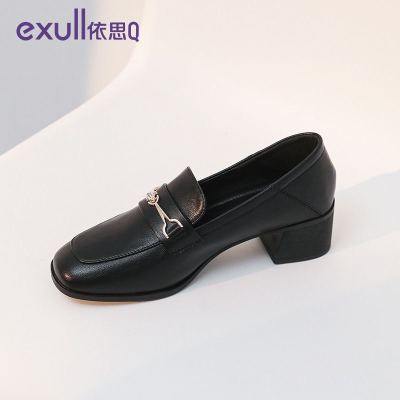 Giày da Exull Mode chính hãng da mềm, gót 5cm, dáng xinh, 12171018
