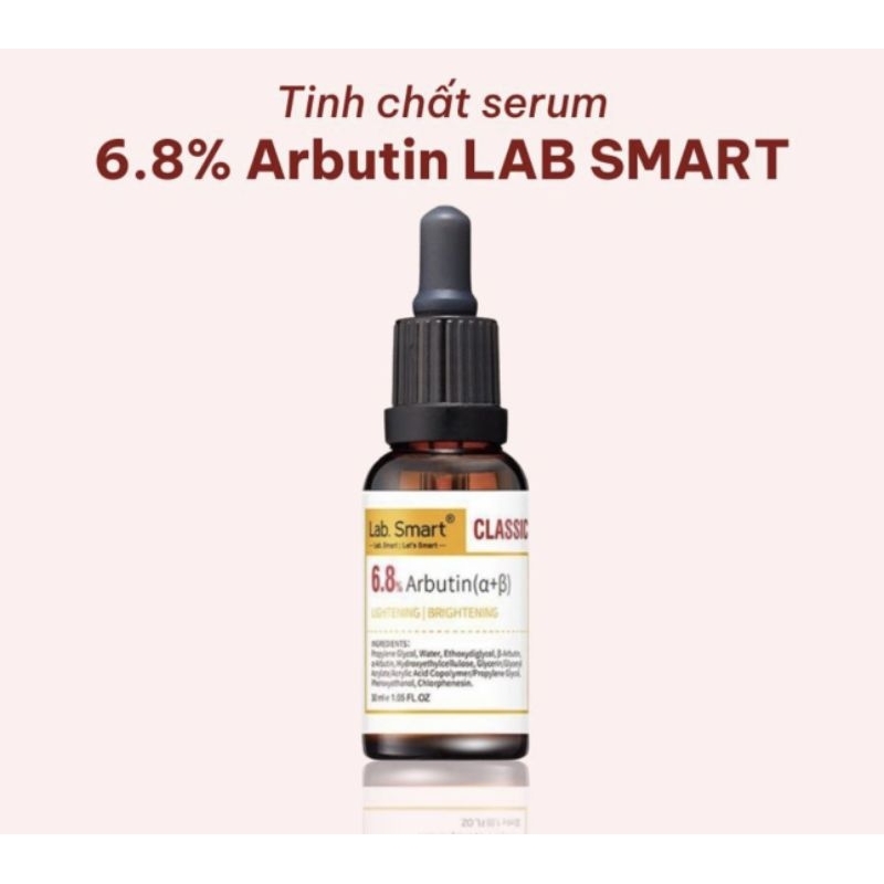 Tính chất 6.8% Arbutin 30ml dưỡng trắng sáng da