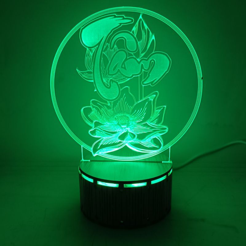 Đèn 3D Led - Tâm Hoa Sen