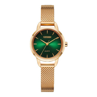 Đồng hồ nữ citizen dây thép không gỉ eq3003-50w - mặt xanh