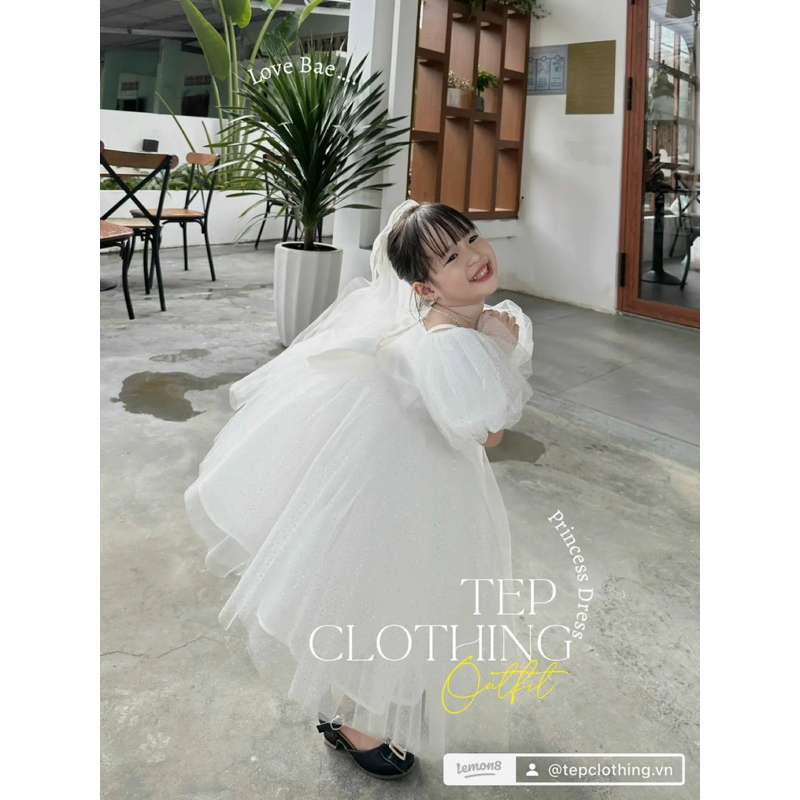 𝐂𝐈𝐍𝐃𝐄𝐑𝐄𝐋𝐋𝐀 Đầm Công Chúa Thiết Kế Cho Bé Gái By Tep Clothing - Hình Thật